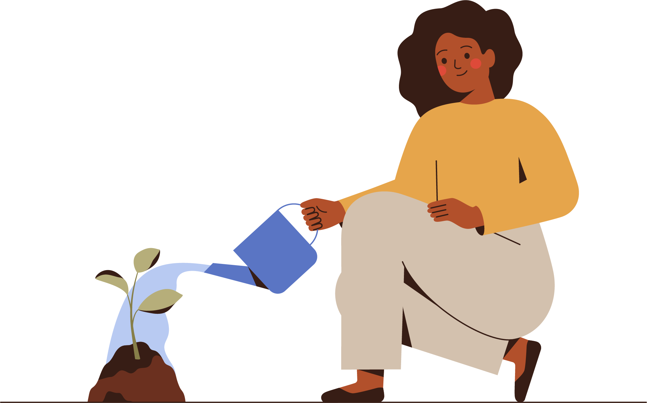 Watering plant 