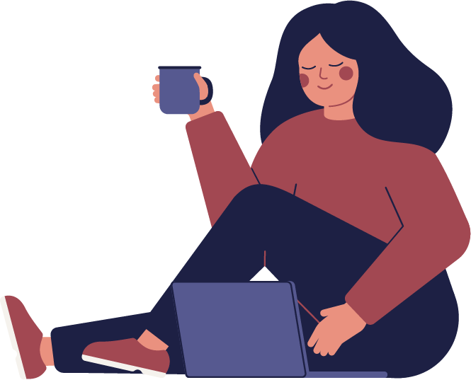 Girl with laptop